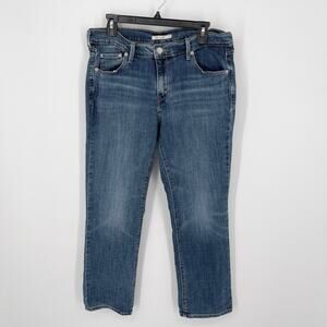 Levi's 505 Straight Leg Jeans Womens Sz 31 Medium Wash Cotton Blend Stretch